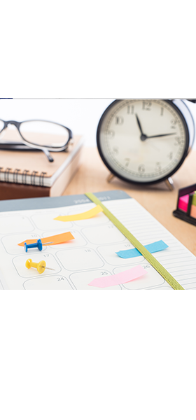 Planner and alarm clock